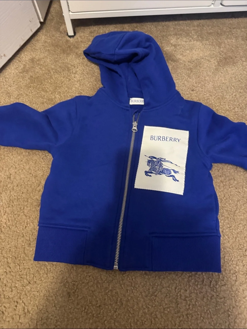 Burberry Deep Blue Kids Hoodie and Shorts Set